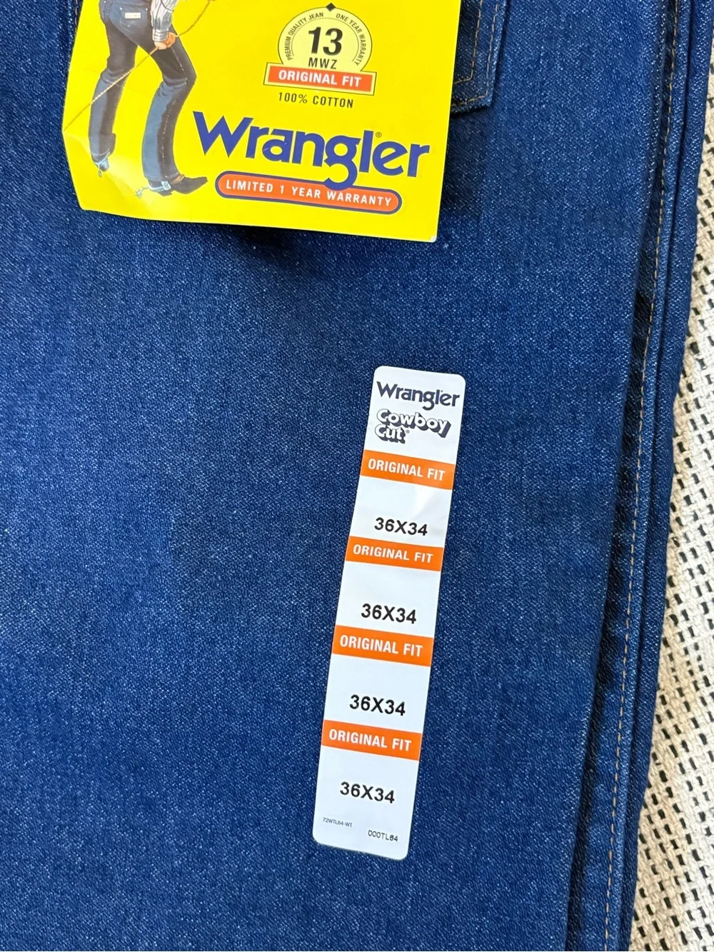 Wrangler Men's Bootcut Jeans - Dark Blue Denim